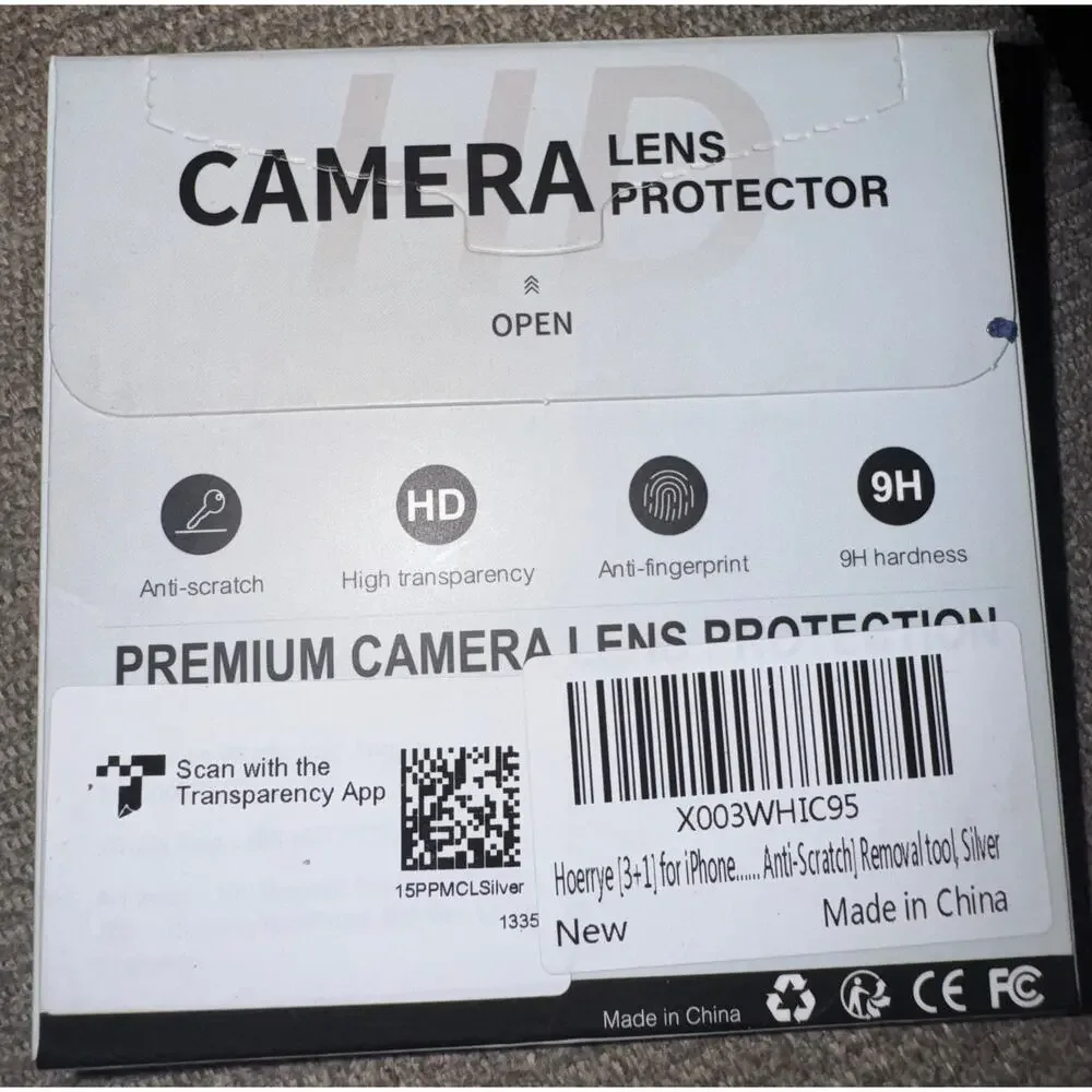 Hoerrye HD Camera Lens Protector 3+1 for iPhone Anti-Scratch Silver